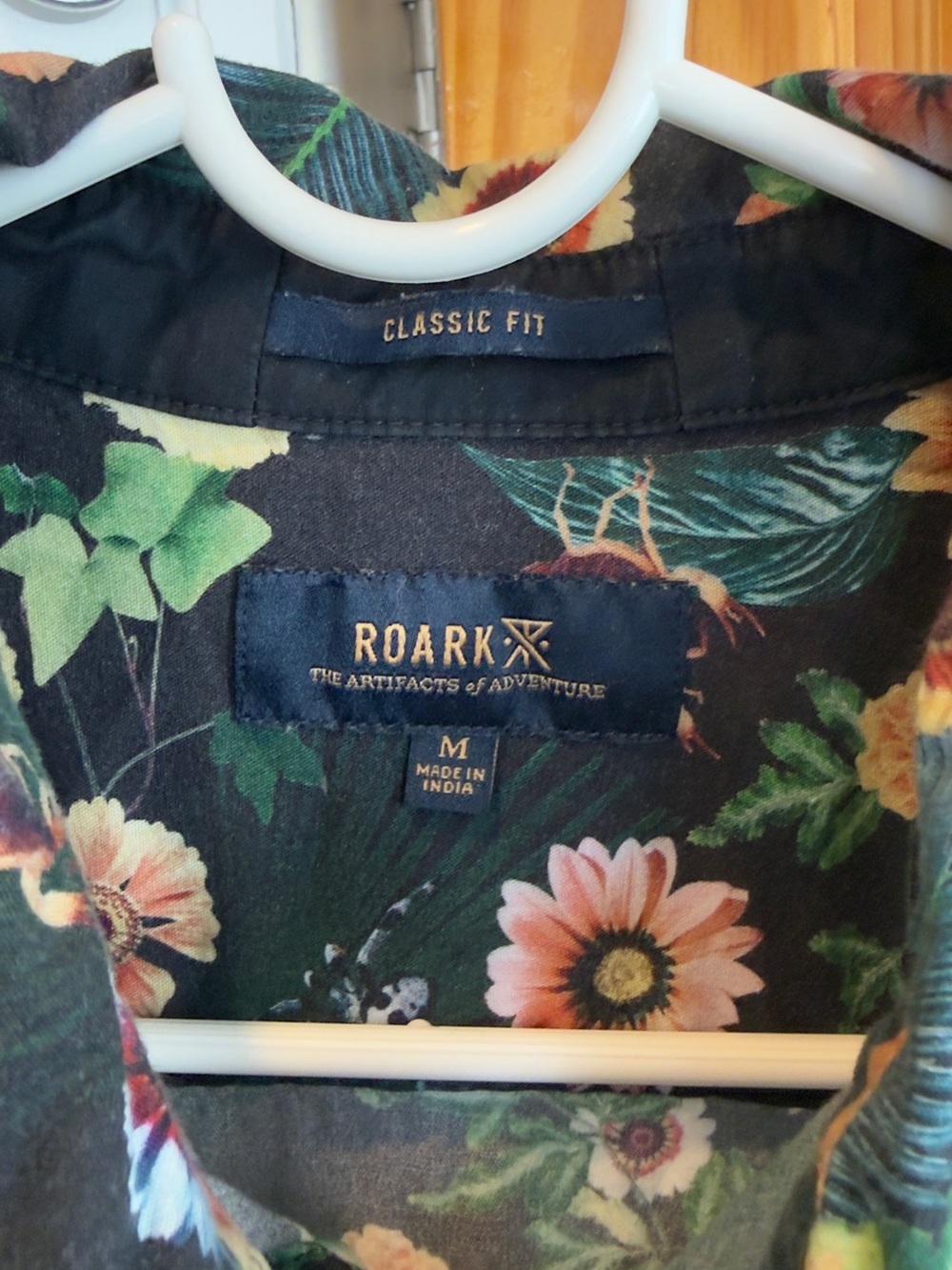 Roark Men's Floral Button-Up Shirt - Black with Sunflower Print - Picture 2 of 4